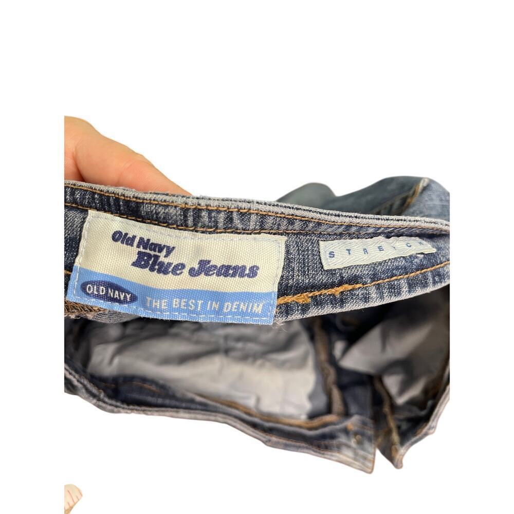 Vintage Y2K Old Navy Stretch Low Waist Blue Jean Denim Skirt Women's Size 4 - Picture 4 of 4